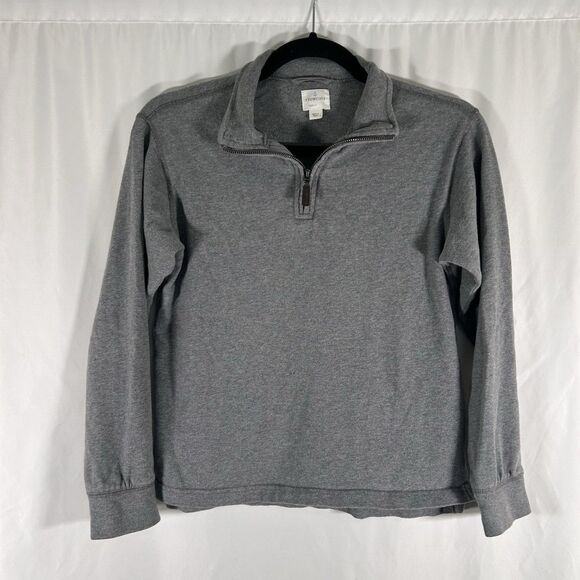 Crewcuts Sweater Boys Large Grey 1/4 Zip Long Sleeve Pullover Cotton - Picture 1 of 5
